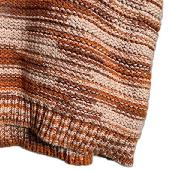 Maeve By Anthropologie Orange Space-Dye Ada Cotton Crew Neck Sweater Size Small - Picture 7 of 13